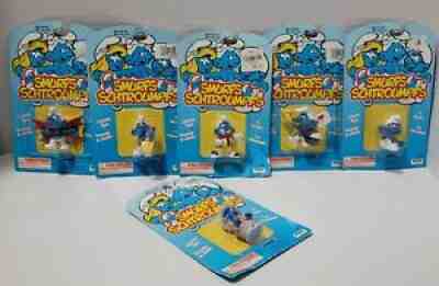 Vintage Peyo Schleich Irwin LOT OF 6 Smurf Figure 1995 Inc HTF GRANDMA NANNY