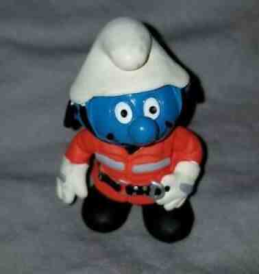 Smurfs Fireman Smurf Brave Firefighter Schleich 20465 Original Rare Figurine