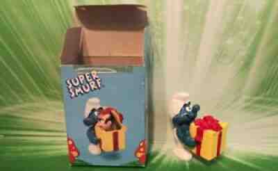 JOKEY SMURF w/ Trick Box Gargamel Head Vintage Super Smurfs 40247 Schleich Peyo