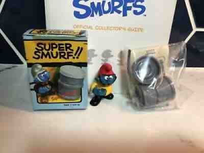 Smurfs 40216 Fireman Smurf Firefighter 1981 Vintage Figure New In Box