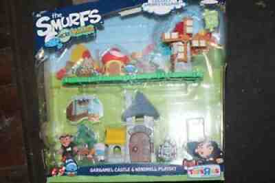 The Smurfs Micro Village GARGAMEL Castle & Windmill Set by Jakks - RARE NIP