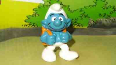 Smurfs Pupil Smurf Student School Backpack 20103 Rare Vintage Display Figurine