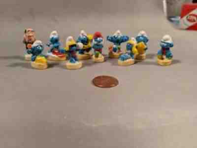 Fun at the Beach Smurf Porcelain Miniatures French Feves