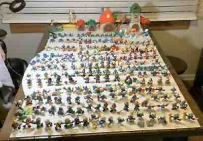 Smurf figurines, musroom houses, Tree House & accessories Mostly 1970â??s , 1980â??s