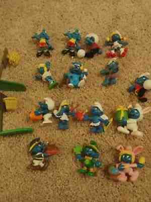 Lot Smurfs Valentine Sports St. Patricks Easter Halloween Cupid Schleich 80s