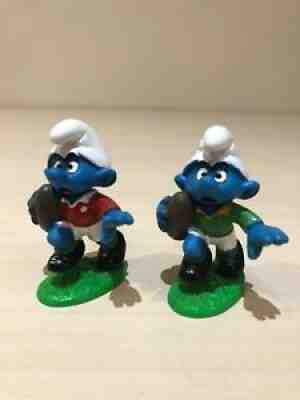 Rare Smurfs South African Springbok and British Lions Rugby 1980 W Germany Smurf