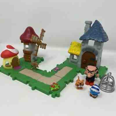 Smurfs Micro Village Castle & Windmill Set 2013 Jakks Gargamel Azrael Miller