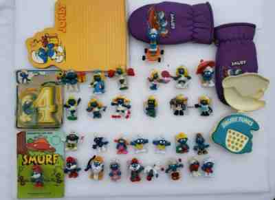 papa smurf-smurfs figures smurfette -schleich peyo-collection 1965,81,82 etc lot