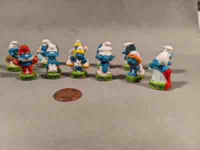 12 Smurf with Zodiac Signs Porcelain Miniatures French Feves