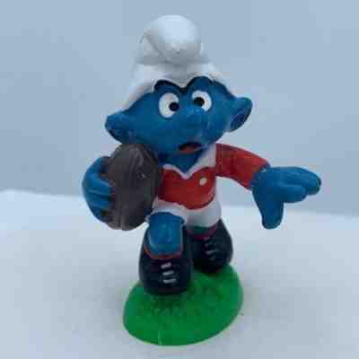 Smurfs Rare Wales Rugby Figure 1980 W Germany Smurf Schleich Figurine