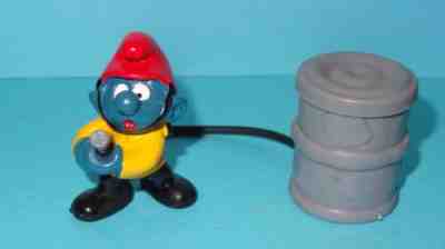 Smurfs Fireman Super Smurf with Fire Hose Tank 40216 Rare Vintage Display Figure