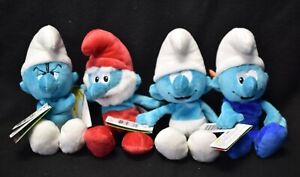 The Smurfs Papa Smurf Grouchy Handy 4 Stuffed Plush Animal Set NWT 8