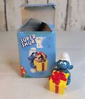 Boxed 1983 Hong Kong W.Berrie Schleich S Peyo Super Smurf Jokey w/Trick Box