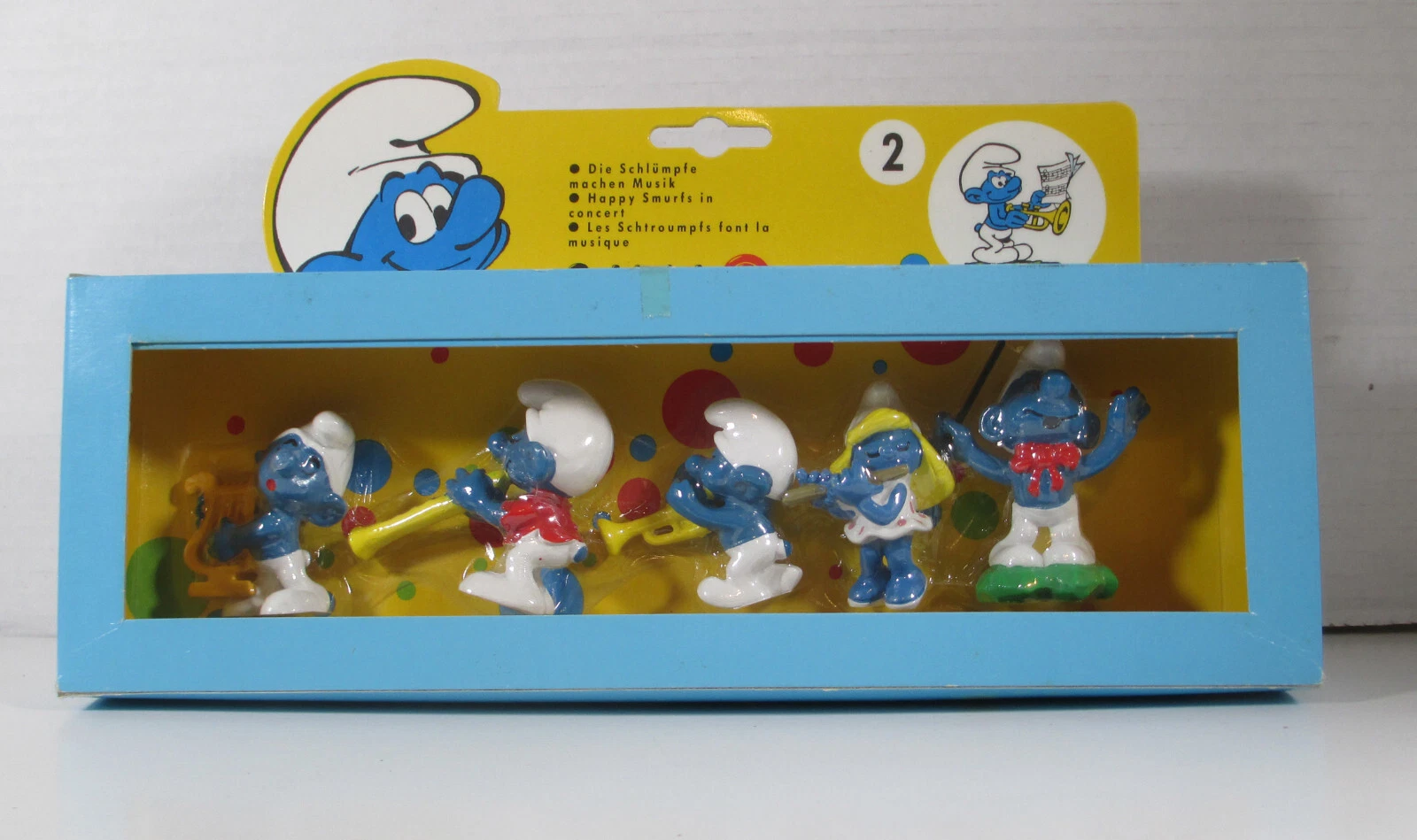 New ListingVintage Boxed Set # 2 Schleich Peyo Happy Smurfs in ConcertHappy Set of 5 Smurfs