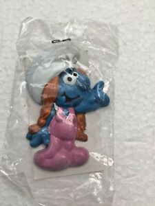 Vintage Smurfs Magnet Sassette Smurfling Rare Smurf Figure 1987 Applause Arjon