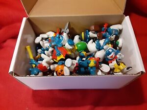 VINTAGE SMURF FIGURINES-LOT OF 30-SCHLWICH PEYO 1970s 1980s