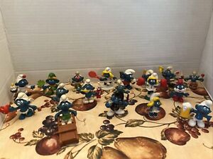 Vintage 1960s 1970s 1980s Schleich Peyo Smurfs Bully W Germany & Hong Kong PVC