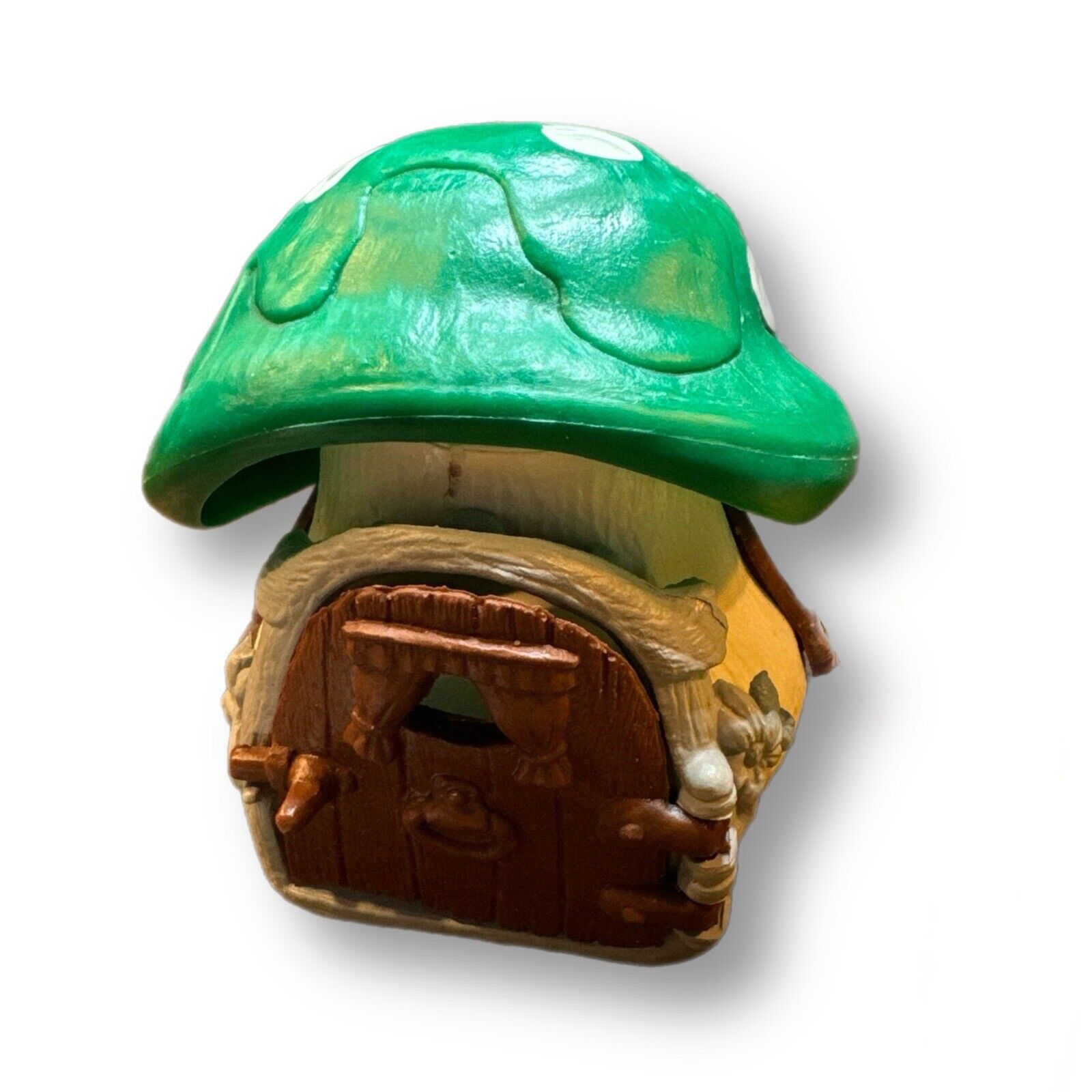 Vintage Smurf Green Mushroom Cottage House 40012 1978 Schleich Complete