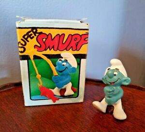 Smurfs Angler Smurf 20101 Fisherman Fishing Original Box missing fishing pole