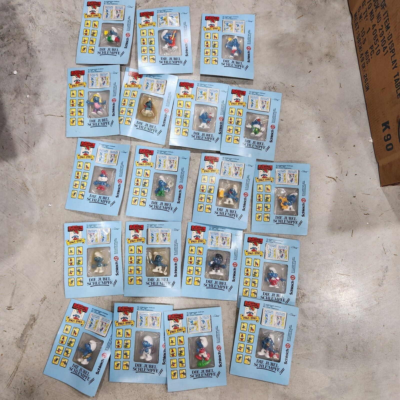 Schleich Peyo Smurf Jubilee 20th Anniversary Figure Set Of 19 New Super Rare Set