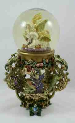 Kirks Folly Wizard Dragon Unicorn Water Snow Globe