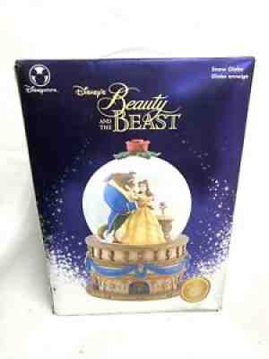 Vintage Beauty And The Beast 10â? Tall Snow Globe The Disney Store (1991) w/ Box