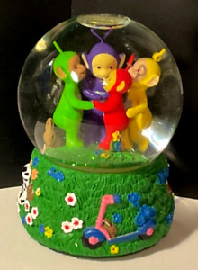 Vintage 1998 Teletubbies Musical Glitter Globe Snow Dome Bloomingdales RARE