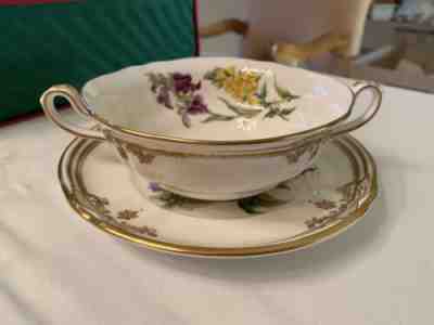 Spode Stafford Flowers bowls and saucers, set of 12