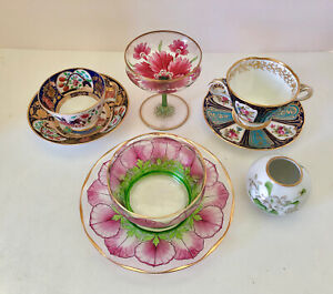 New ListingLot of Bohemian Glass, Cauldon & Spode Cups, Copenhagen Vase