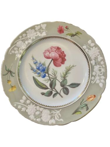 Exceptional Important 15 Piece Spode Botanical Bone China Dessert Set Ca 1813