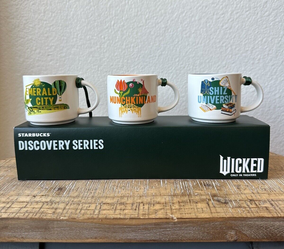 Universal Studios Exclusive WICKED Starbucks Discovery Series Demi Mug Set of 3 - Sold on eBay January 20th, 2025 for $75.00