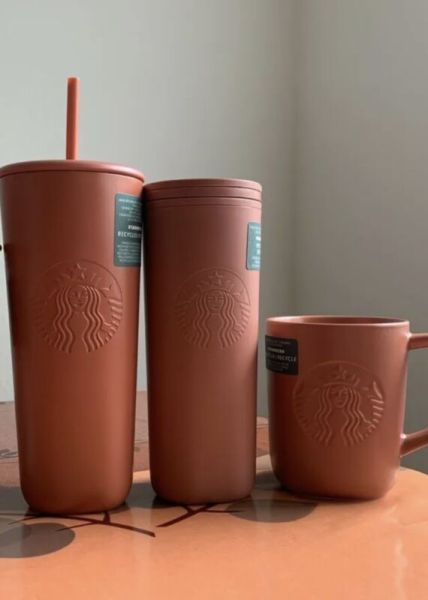 ?STARBUCKS Terracotta Set Orange / Brown ? 3 DIFFERENT CUPS ? BRAND NEW ? - Sold on eBay October 19th, 2024 for $89.00