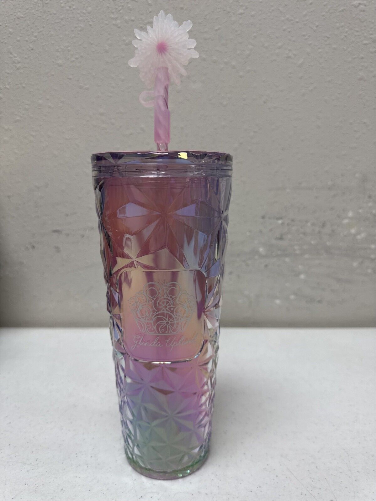 Starbucks Wicked Pink Prism Glinda Cold Cup With Wand Straw Topper 24 Oz Tumbler - Sold on eBay December 7th, 2024 for $68.88