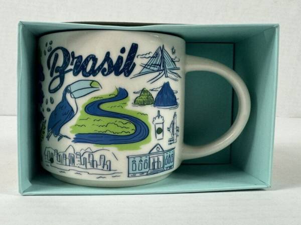 Starbucks BEEN THERE SERIES Collection BRASIL Coffee Mug 14oz 414ml Original Box