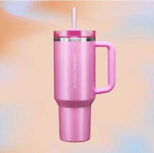 Stanley + Starbucks 40 oz Tumbler Pink Valentines Day 2024 Exclusive NEW IN HAND - Sold on eBay January 11th, 2024 for $255.00 (3 bids) 