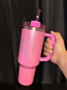 STANLEY x STARBUCKS EXCLUSIVE TUMBLER 40oz PINK SLIGHTLY USED 2024 - Sold on eBay January 9th, 2024 for $215.50 (13 bids) 