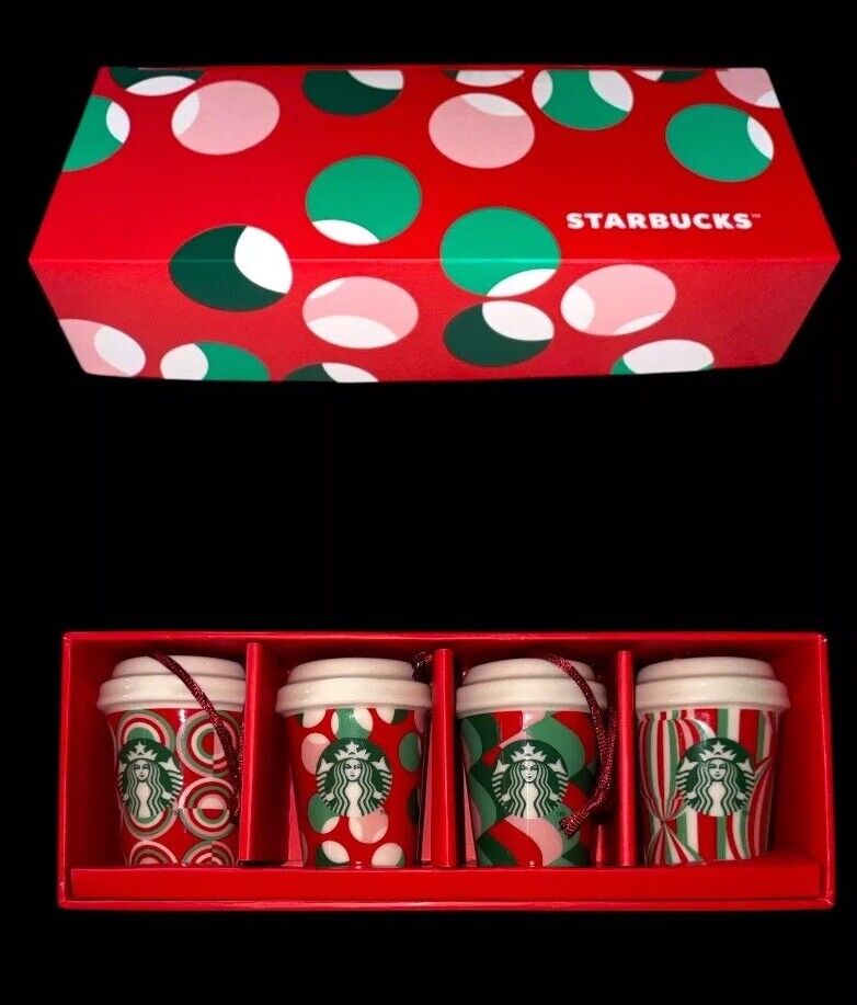 Starbucks Christmas Holiday Red Cup Ornaments Gift Box Set - Sold on eBay November 30th, 2024 for $98.88
