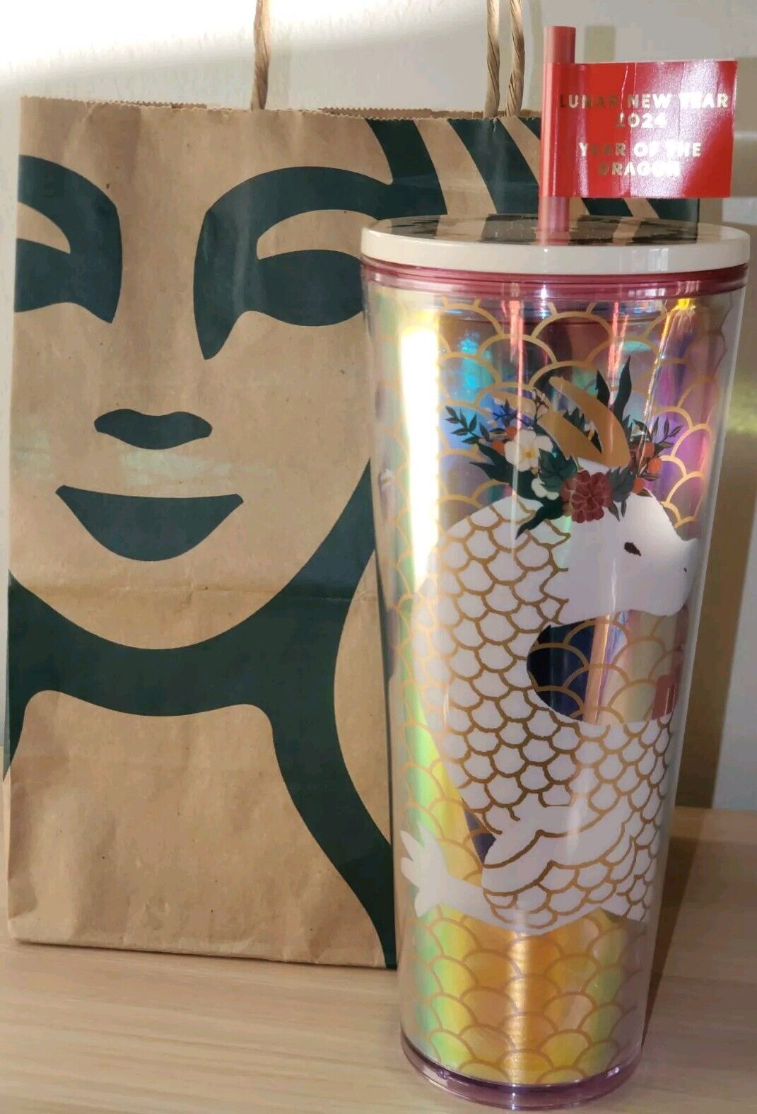 Starbucks 2024 Year of the Dragon Lunar New Year Tumbler 24oz - Sold on eBay March 27th, 2025 for $65.00