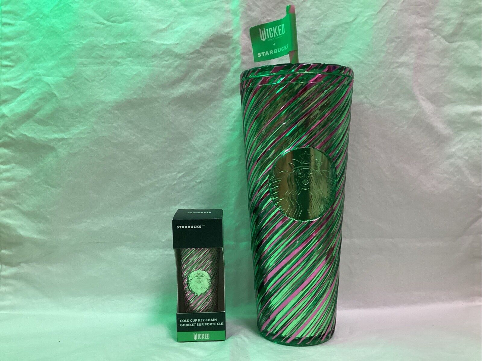 Brand new WICKED Starbucks cup + WICKED Keychain - Sold on eBay January 23rd, 2025 for $98.00
