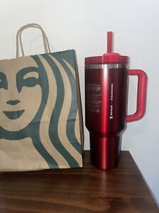 Starbucks Stanley Holiday 2023 40 oz Red Tumbler Mug Limited IN HAND - Sold on eBay November 15th, 2023 for $150.00