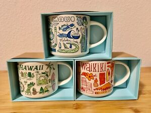 Starbucks Been There Waikiki 14oz Ceramic Mug Hawaii 