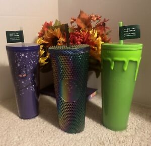 Starbucks 2022 Halloween 2023 Slime Green & Oil Slick Venti Tumbler~2 Glow - Sold on eBay September 28th, 2023 for $160.00