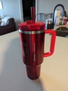 Starbucks + Stanley Holiday 2023 Collab (40 oz) Red Tumbler Mug IN HAND NEW - Sold on eBay November 19th, 2023 for $155.00