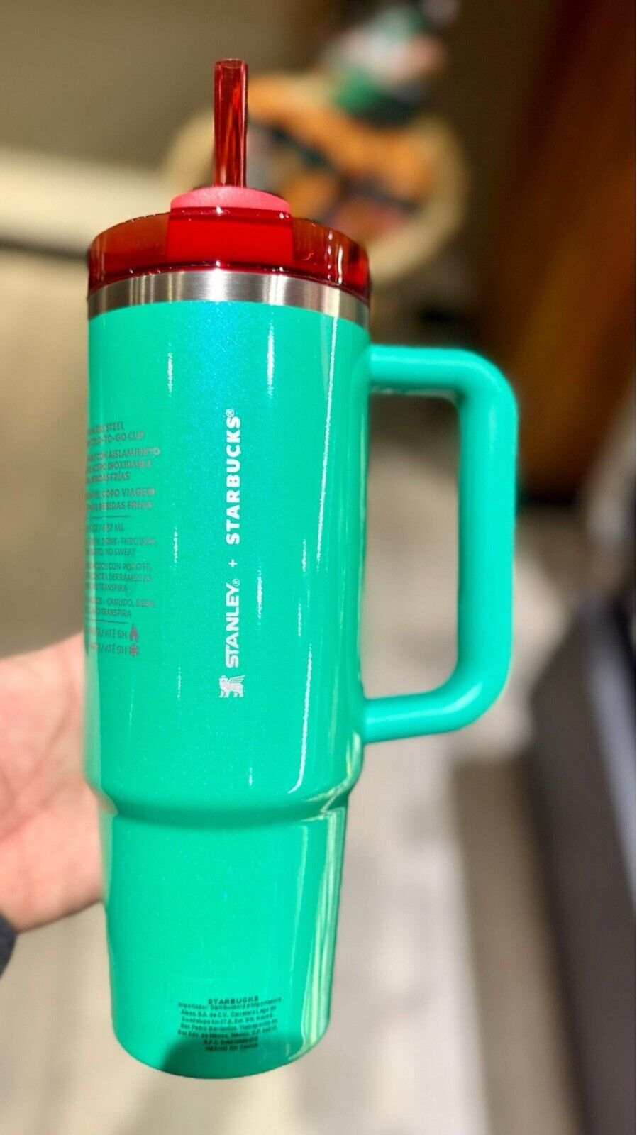 NEW Stanley x Starbucks Mexico Holidays 2024 Green & Red Tumbler, 30oz - Sold on eBay February 10th, 2025 for $85.00