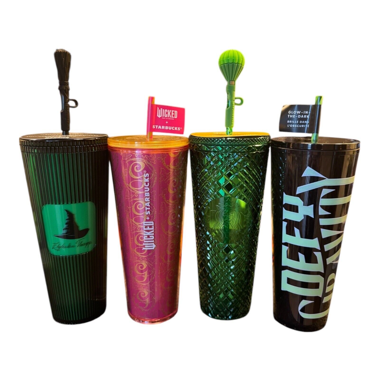 4 X Starbucks Wicked Tumbler Set  New Glinda Emerald City Elphaba  New - Sold on eBay December 2nd, 2024 for $205.00