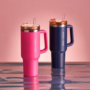 Starbucks x Stanley Blush & Navy blue With free insulated Bag - Sold on eBay January 20th, 2024 for $300.00