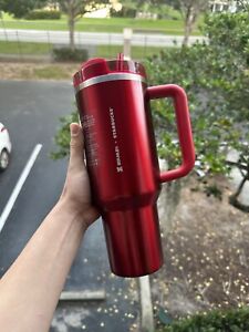 Starbucks X Stanley Holiday 2023 Collab (40 oz) Red Tumbler - Sold on eBay December 4th, 2023 for $187.50 (33 bids) 