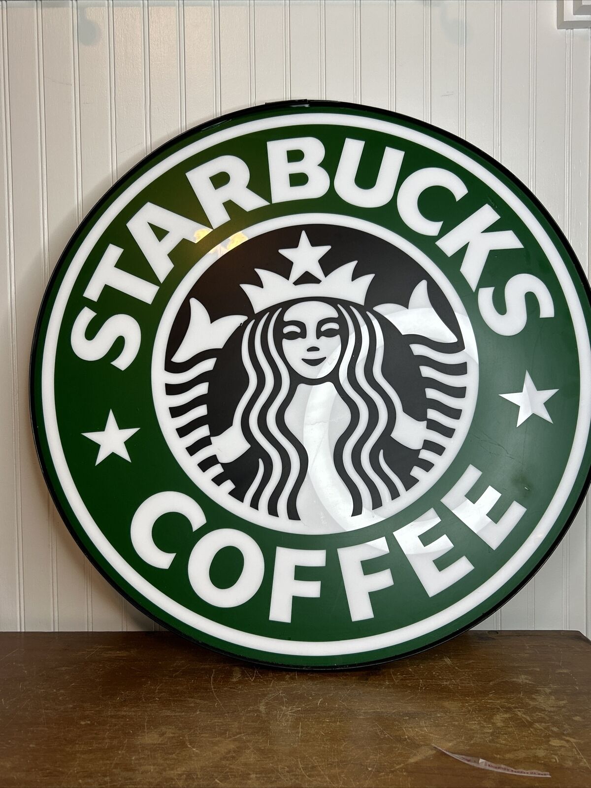 Vintage Hard To Find Starbucks Original Design Store Light Logo Display 24” - Sold on eBay January 20th, 2025 for $150.00