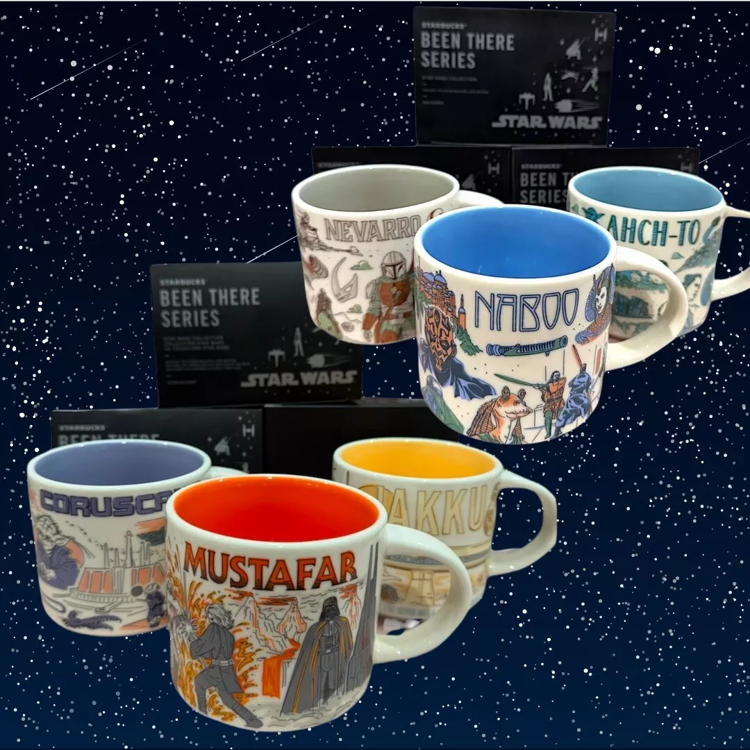 DISNEY STAR WARS STARBUCKS Naboo, Nevarro, Ahch-to, Jakku, Mustafar, Coruscant - Sold on eBay May 4th, 2025 for $243.22