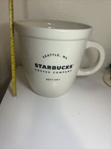 NEW Starbucks Jumbo Giant 2016 Ltd Ed Abbey Classic Logo 10" 138 oz  Ceramic Mug - Sold on eBay April 18th, 2024 for $499.99